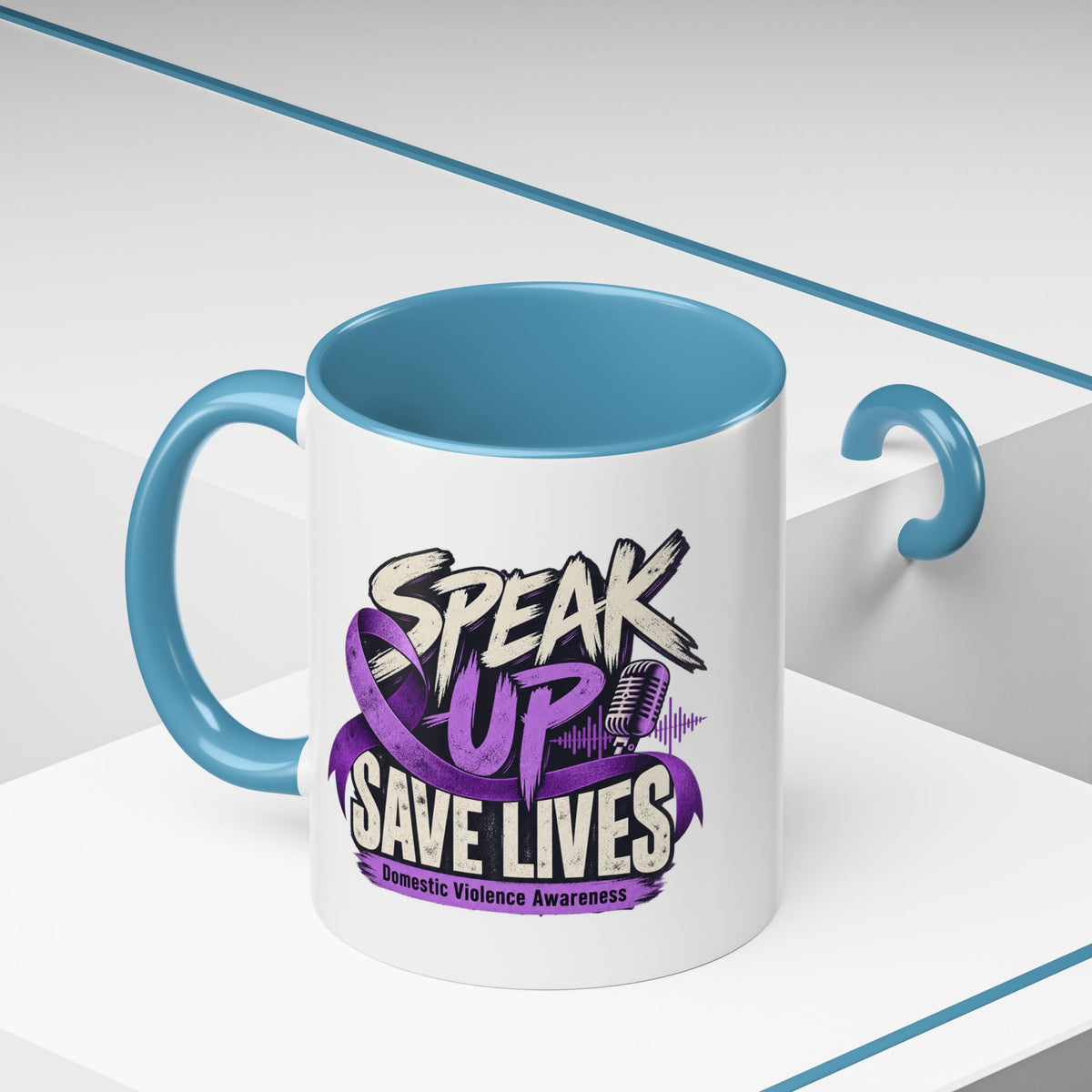 Speak Up Save Lives Domestic Violence Awareness Coffee Mug