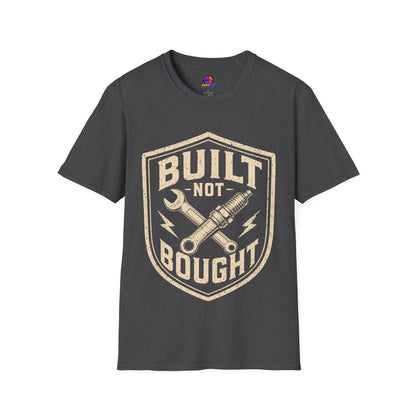 Built Not Bought T-Shirt — Vintage Mechanic Auto Repair Tee