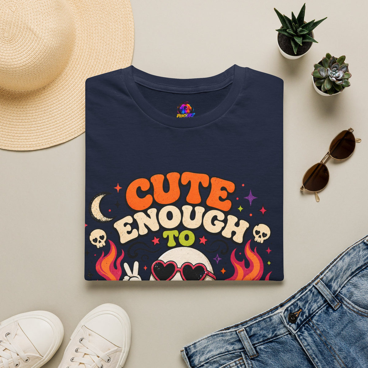 Halloween Cute Enough Unisex Softstyle T-Shirt
