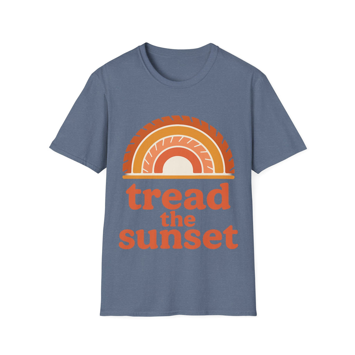 Tread The Sunset Boho Rainbow T-Shirt, Retro Wanderlust Hiking Outdoor Graphic Tee - Trending Now - September 2026