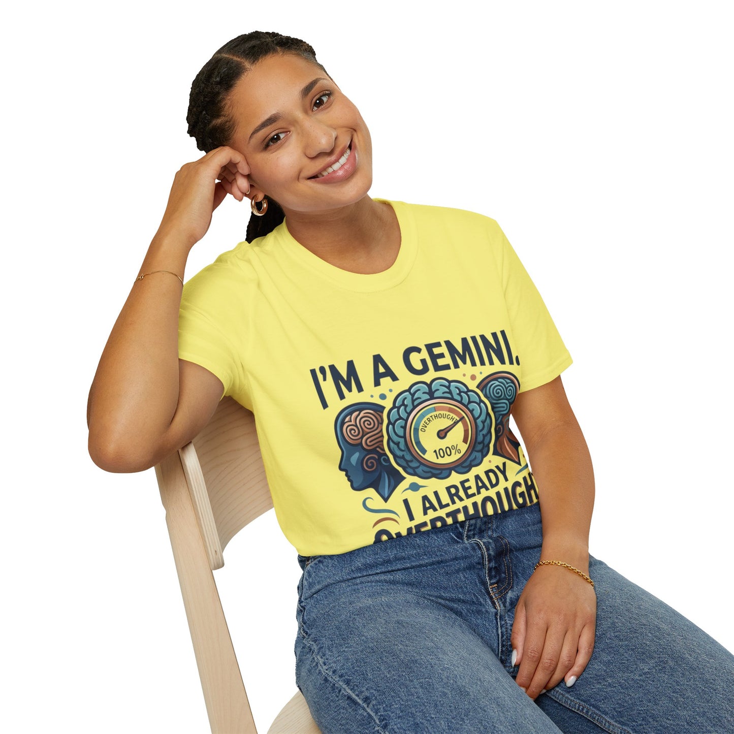 I’m A Gemini T-Shirt – “I Already Overthought It” Zodiac Tee