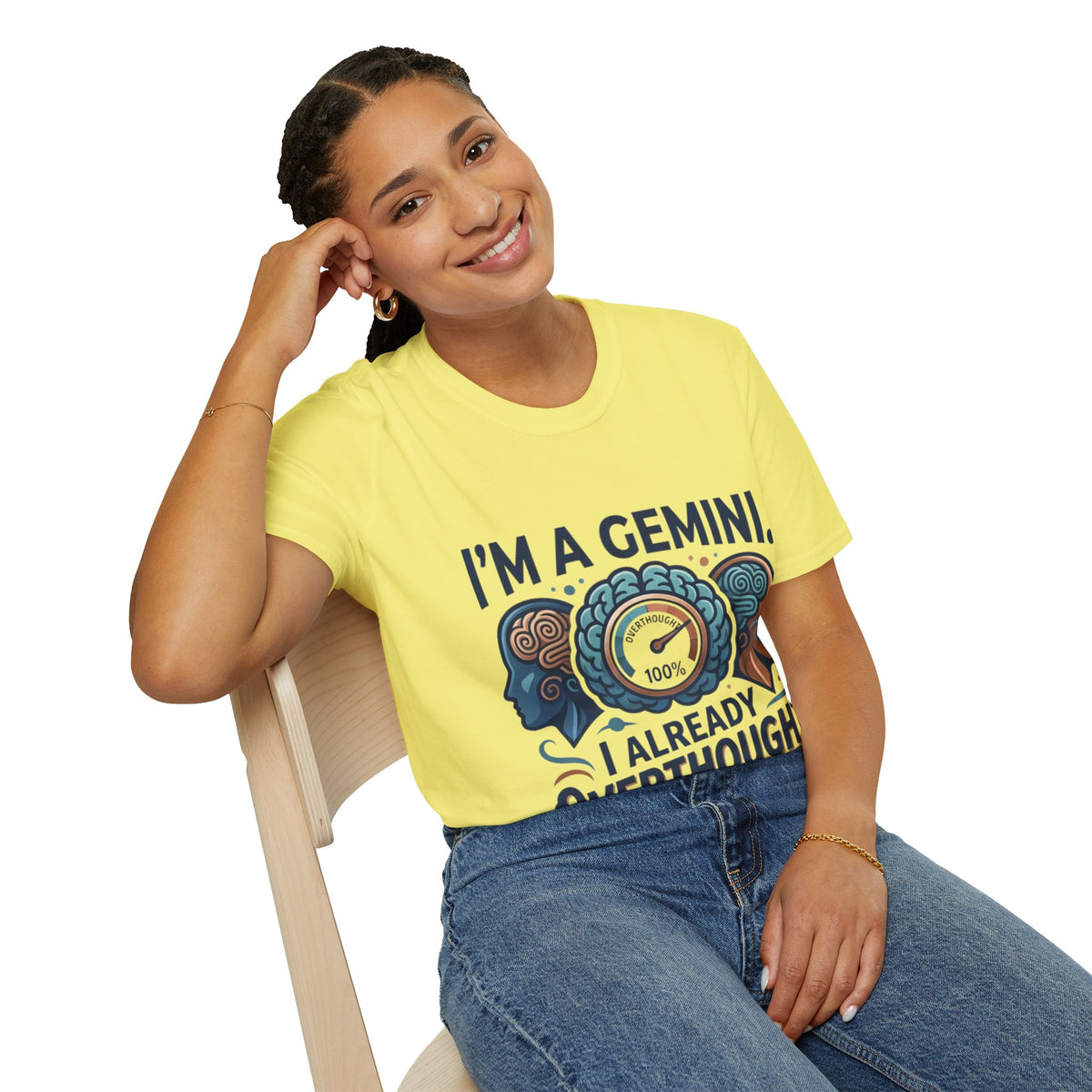 I’m A Gemini T-Shirt – “I Already Overthought It” Zodiac Tee