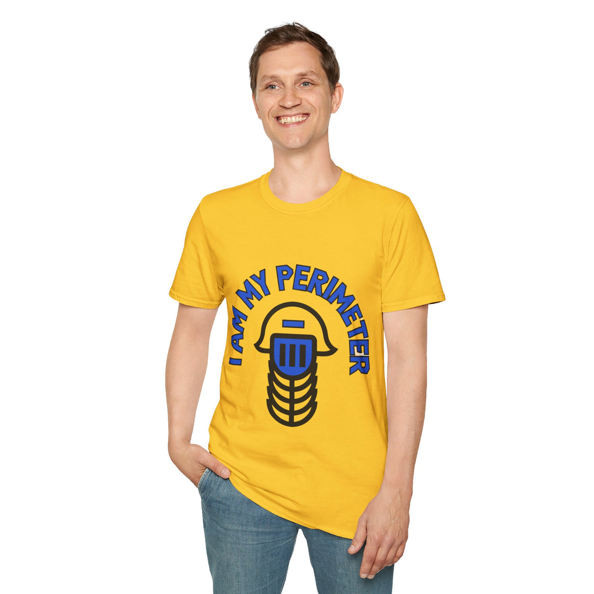 I Am My Perimeter Blue Jail Bars T-Shirt - Minimalist Graphic Quote Tee - Trending Now - September 2026