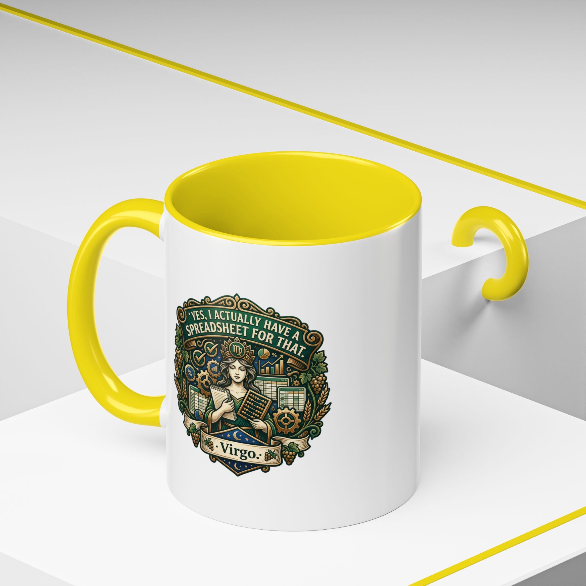 Virgo Coffee Mug - "Yes, I Actually Have a Spreadsheet for That" Accent Mug (11/15oz)