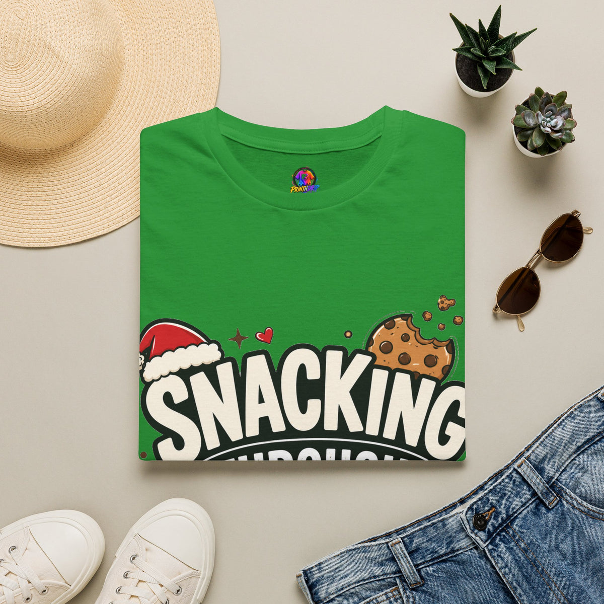Snacking Through Christmas T-Shirt — Funny Holiday Cookie Tee