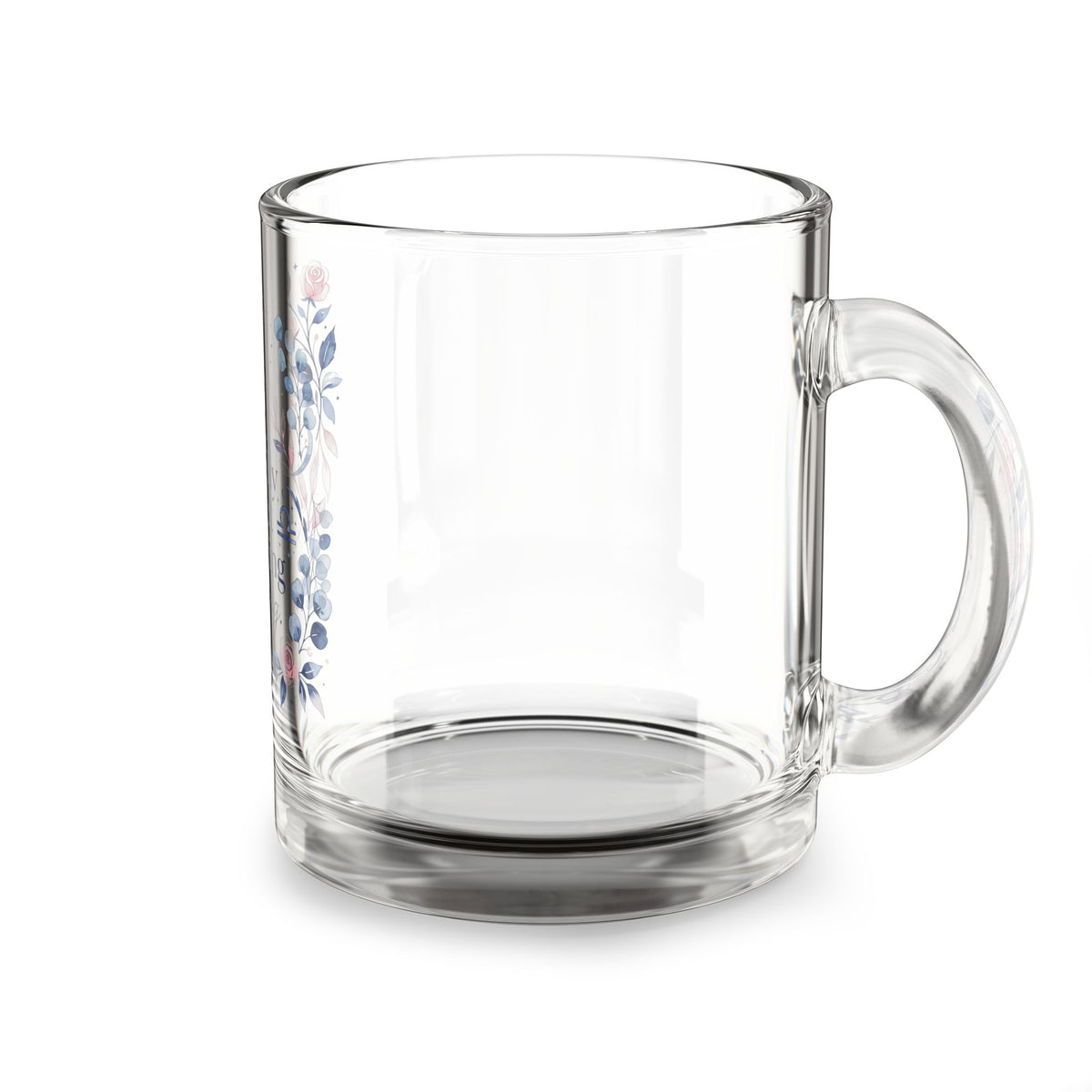 Libra Glass Mug — “I’m a Libra, I literally cannot help being charming” Floral 10oz Astrology Coffee Cup