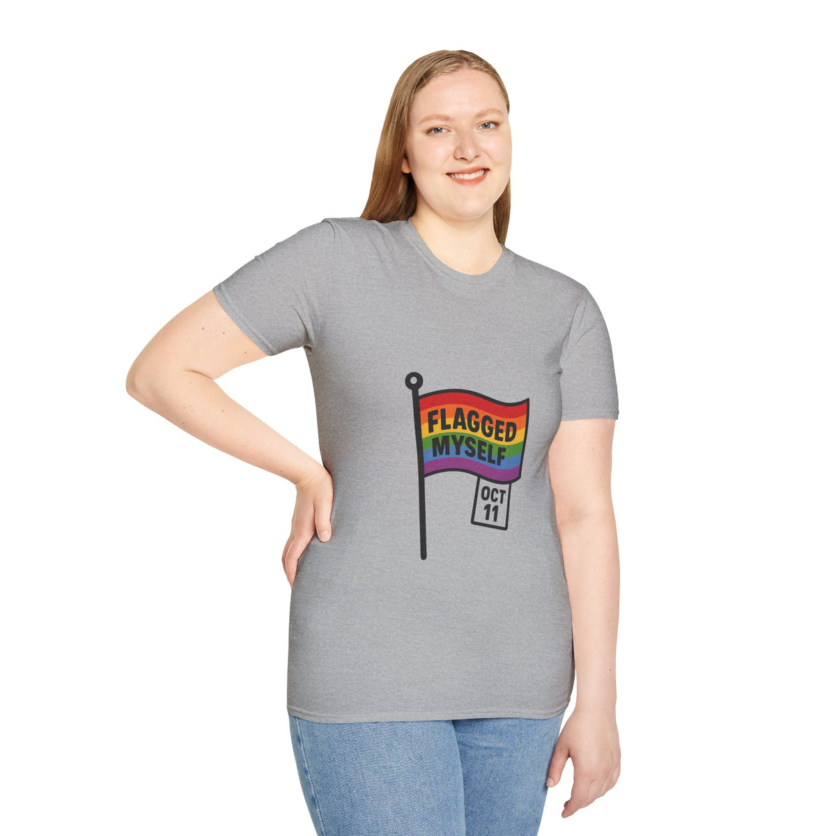 Flagged Myself Rainbow Pride T-Shirt — LGBTQ+ October 11 Awareness Tee - Trending Now - October 2026