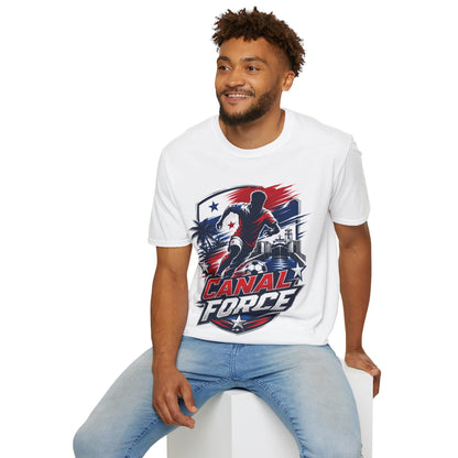 Canal Force Soccer T-Shirt - Patriotic Player Graphic Tee - Panama Shirt