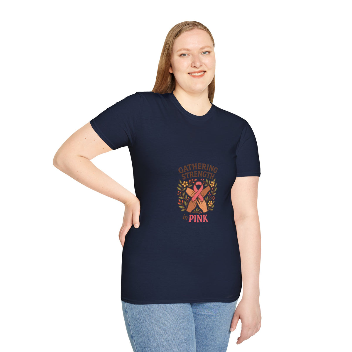 Breast Cancer Awareness T-Shirt — "Gathering Strength in Pink" - Trending Now - October 2026
