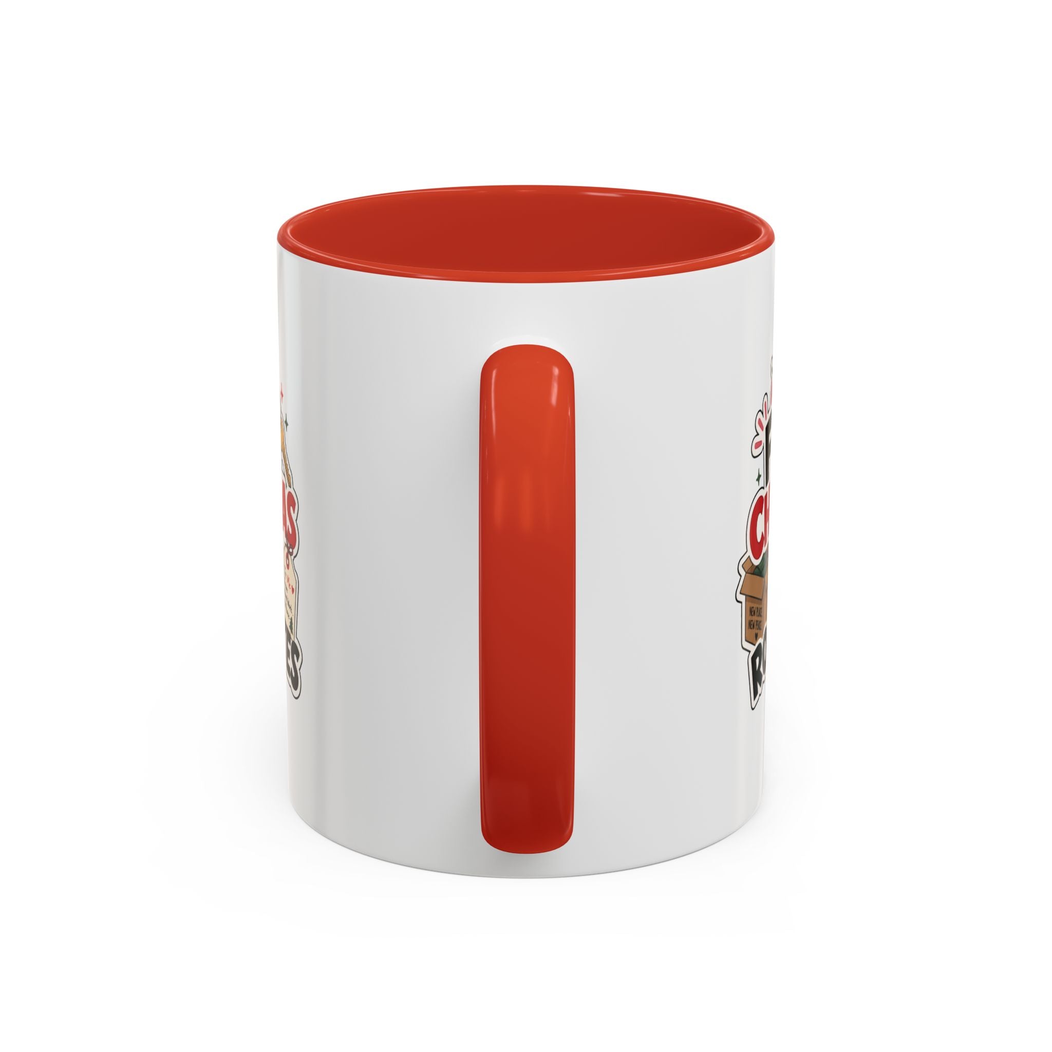 Modern Day Christmas First Christmas No Roommates Accent Coffee Mug — Funny Holiday Gift for New Homeowners & Dorm Residents