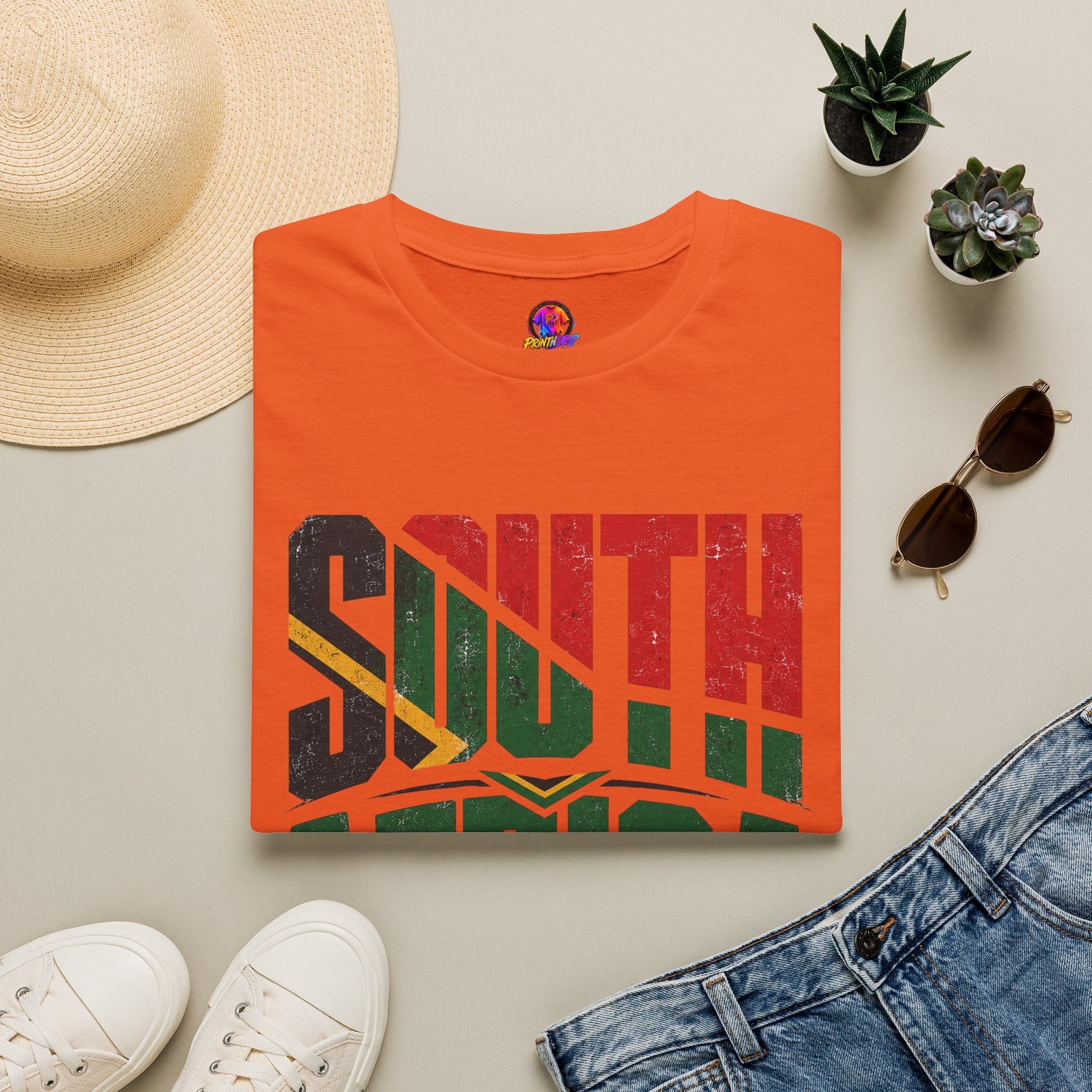 South Africa Soccer T-Shirt — Vintage Flag Football Fan Tee