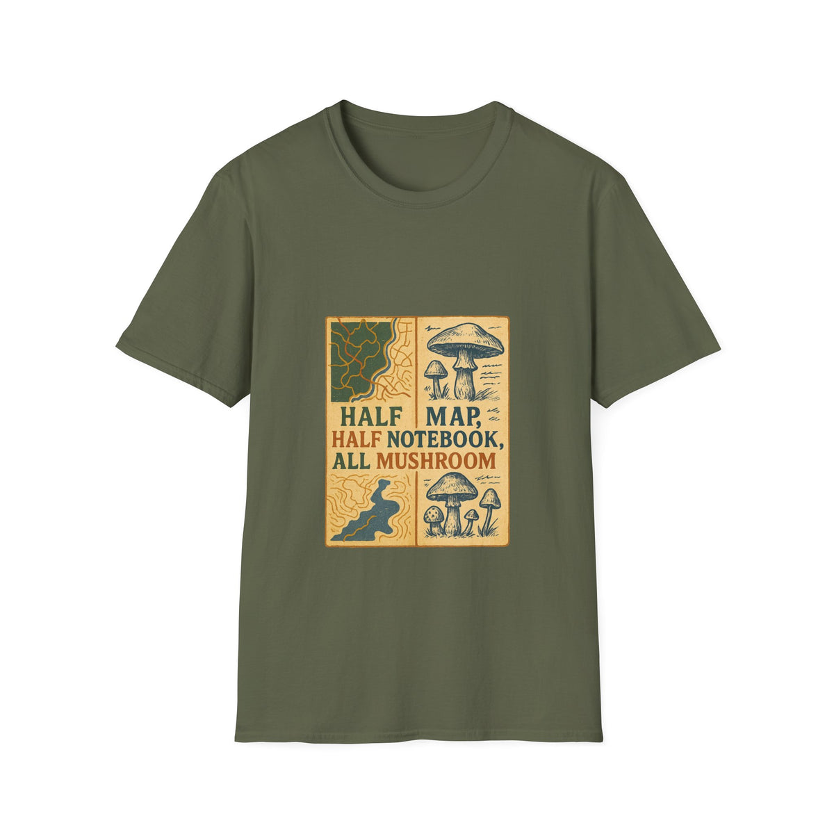 Mushroom Field Guide T-Shirt – Vintage “Half Map, Half Notebook, All Mushroom” Design - Trending Now - October 2026