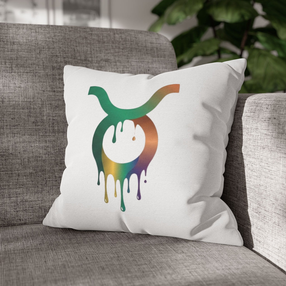 Taurus Drip Decorative Pillowcase — Zodiac Throw Pillow Cover