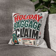 Holiday Baggage Claim Pillowcase Modern Day Christmas  - Funny Christmas Travel Decorative Throw Pillowcase