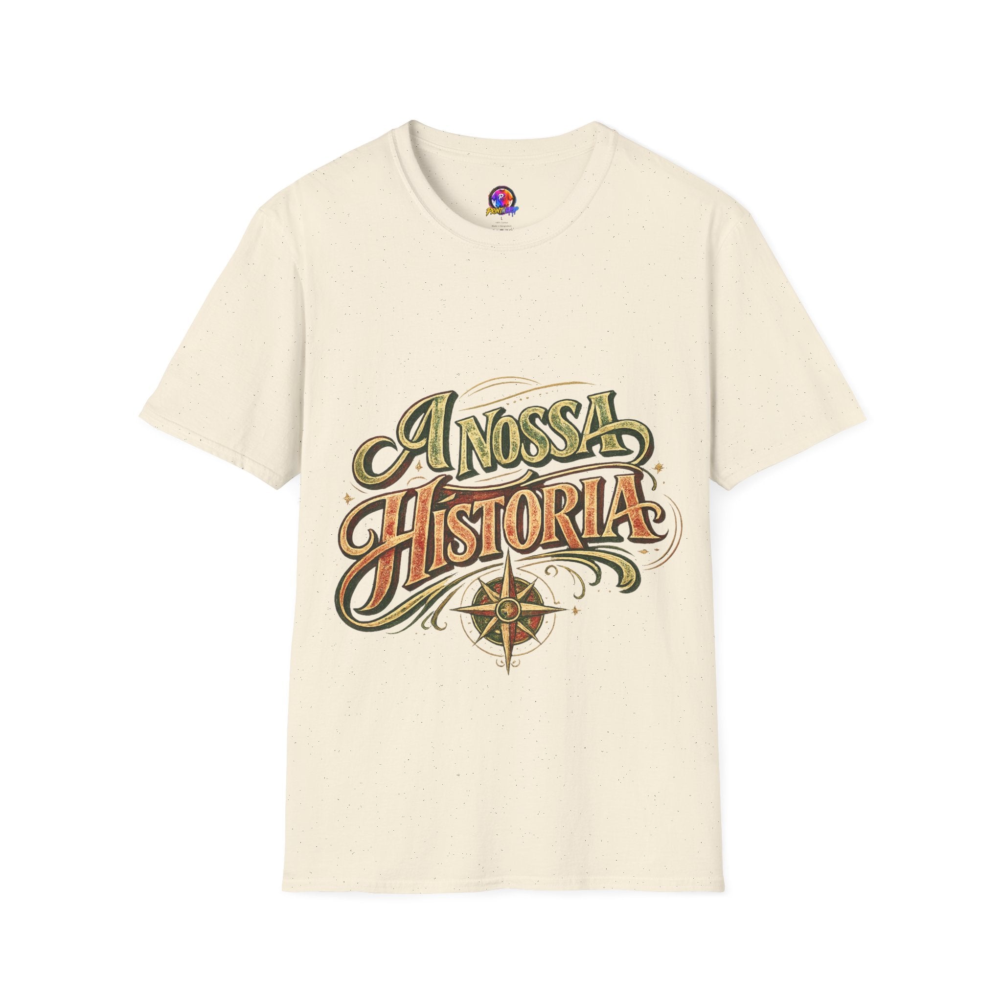 Portugal T-Shirt — "A Nossa História" Vintage Compass Graphic Tee