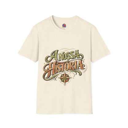 Portugal T-Shirt — "A Nossa História" Vintage Compass Graphic Tee