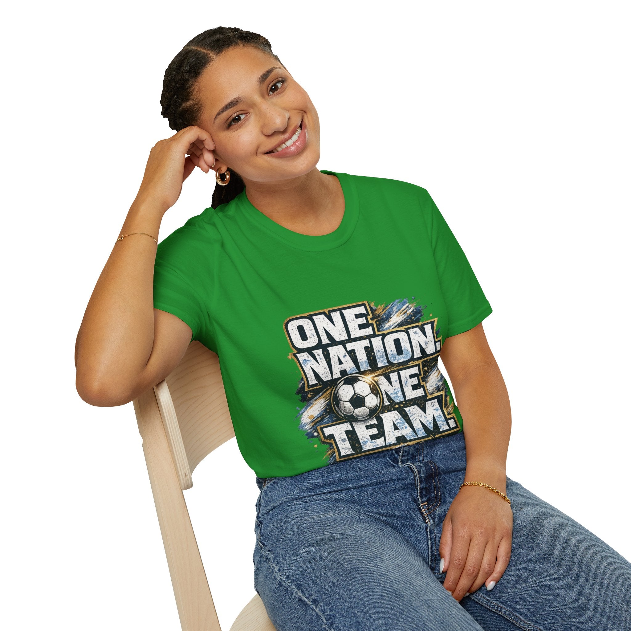 One Nation One Team Soccer T-Shirt — Supportive Fan Tee