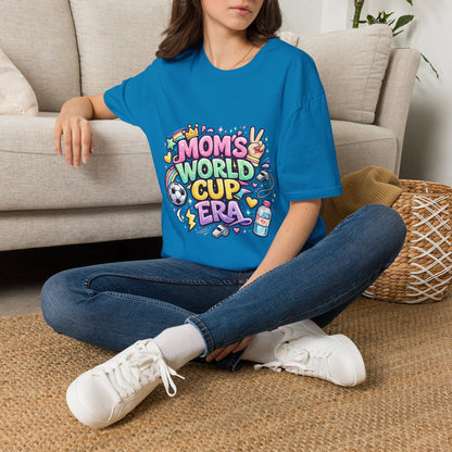 Girls Kids Mom's World Cup Era T‑Shirt — Playful Soccer Mom Tee