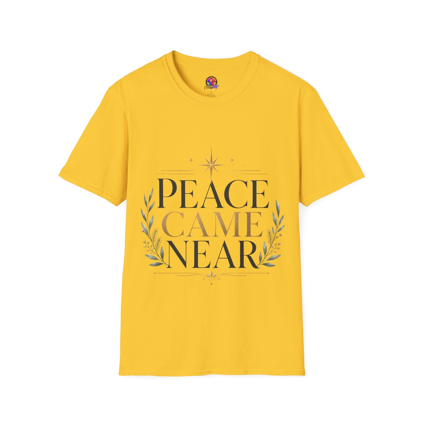 Peace Came Near T‑Shirt — Christmas Nativity Holiday Tee
