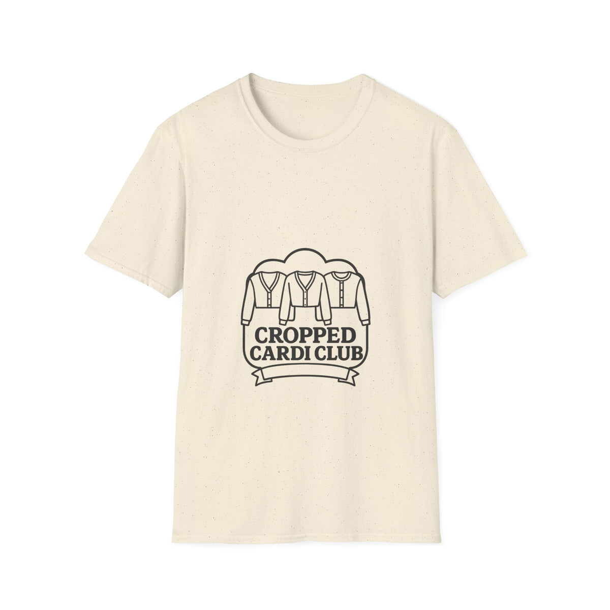 Cropped Cardi Club Trendy Knitwear Lover Graphic Tee - Trending Now - October 2026