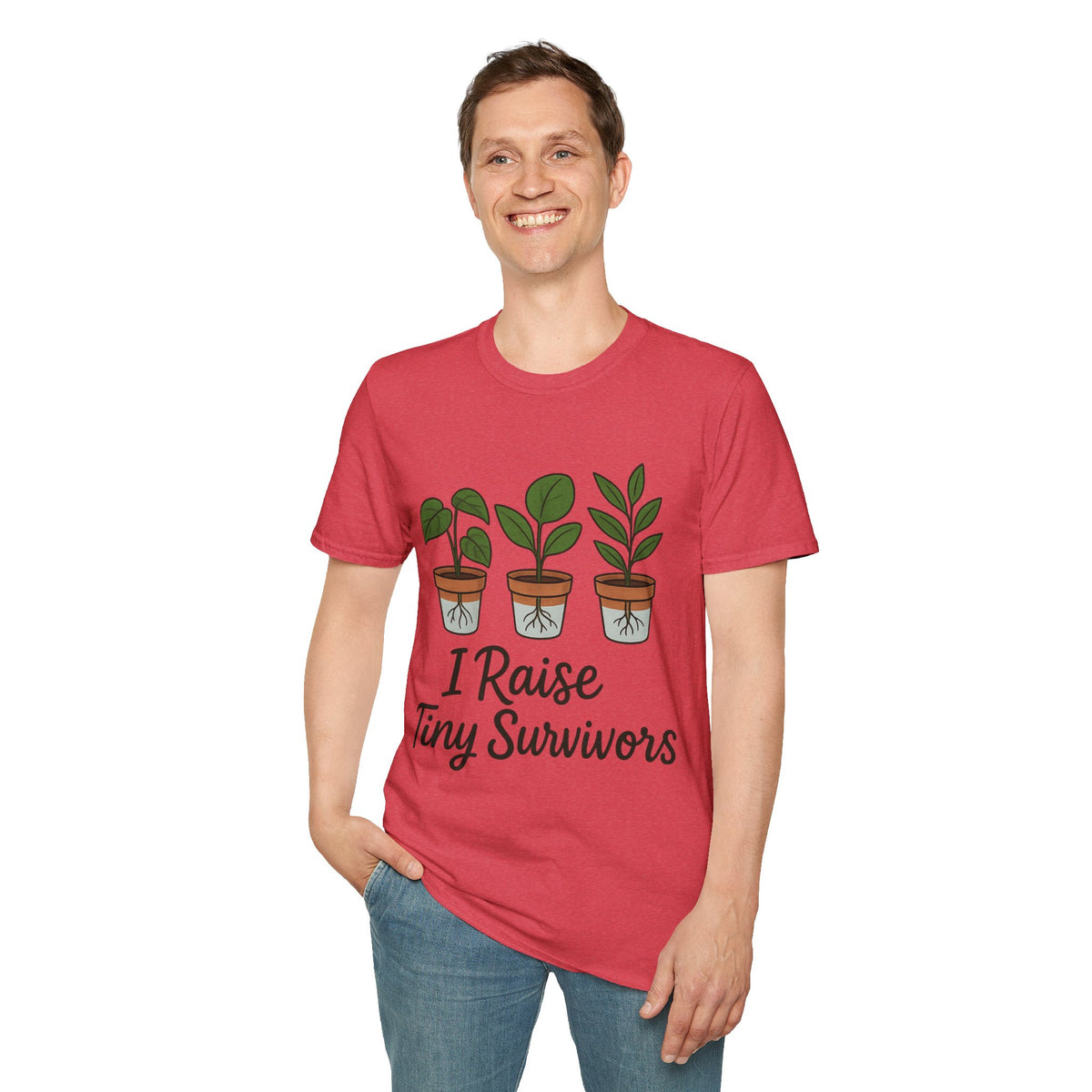 "I Raise Tiny Survivors" Funny Plant Parent Tee - Cute Houseplant Gardener Slogan White T-Shirt - Trending Now - September 2026