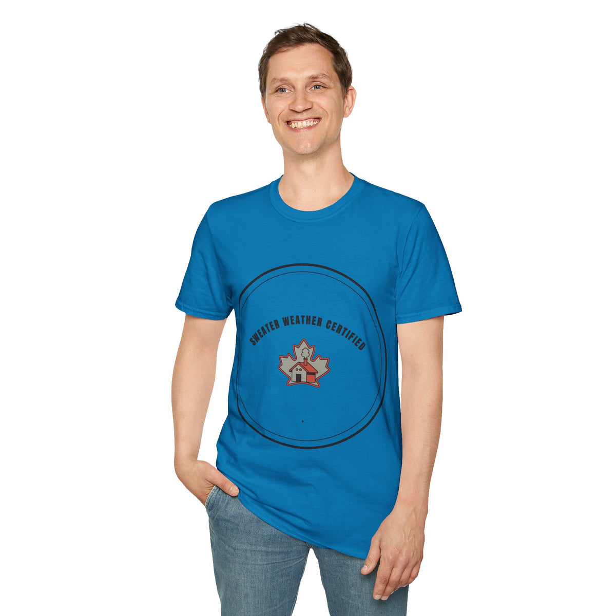 Sweater Weather Certified T-Shirt — Cozy Fall Maple Badge Tee - Trending Now - September 2026