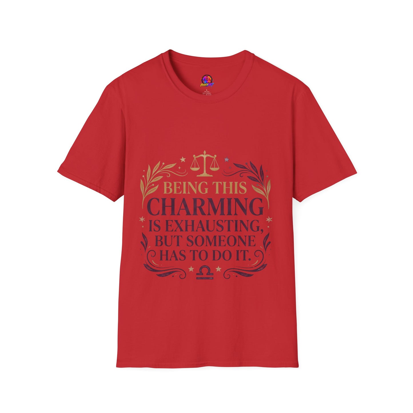 Being This Charming Libra T-Shirt – 'Being This Charming Is Exhausting' Zodiac Tee