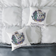 Pisces Zodiac Sensitive Soul With A Wild Imagination Square Poly Canvas Pillow