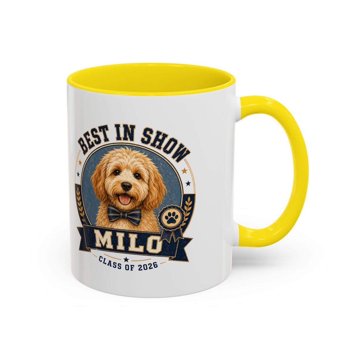 Milo Bailey Dog Dad Mom Best in Show Milo Coffee Mug — Personalized Dog Lover Gift (Class of 2026)