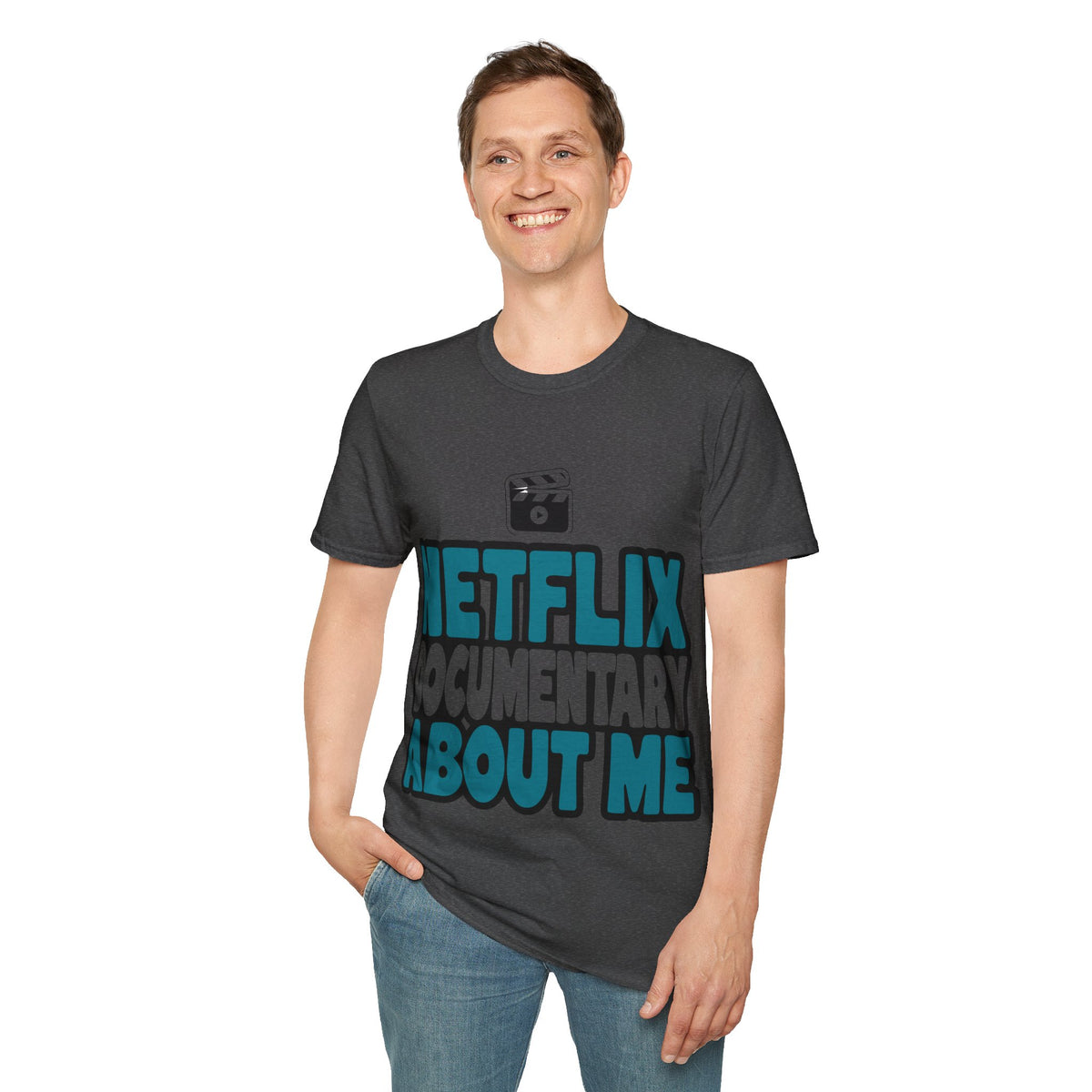 Netflix Documentary About Me Blue Block Bubble Font T-Shirt - Y2K Pop Culture Graphic Tee - Trending Now - September 2026