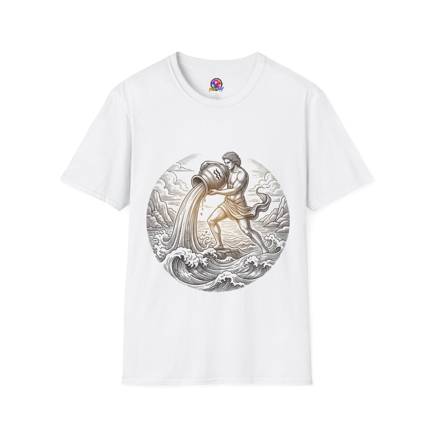 Aquarius Zodiac T-Shirt — Vintage Water Bearer Astrology Tee