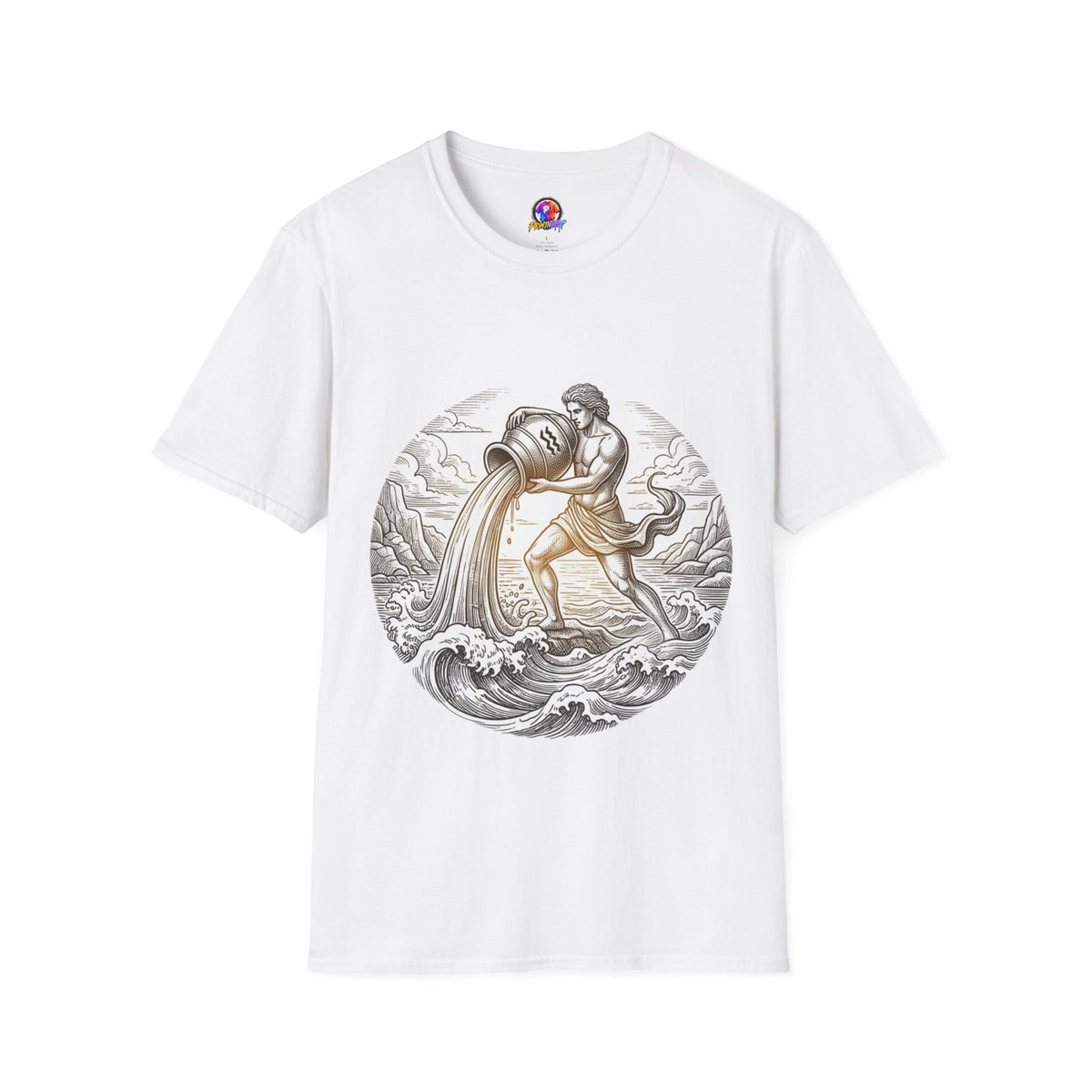 Aquarius Zodiac T-Shirt — Vintage Water Bearer Astrology Tee