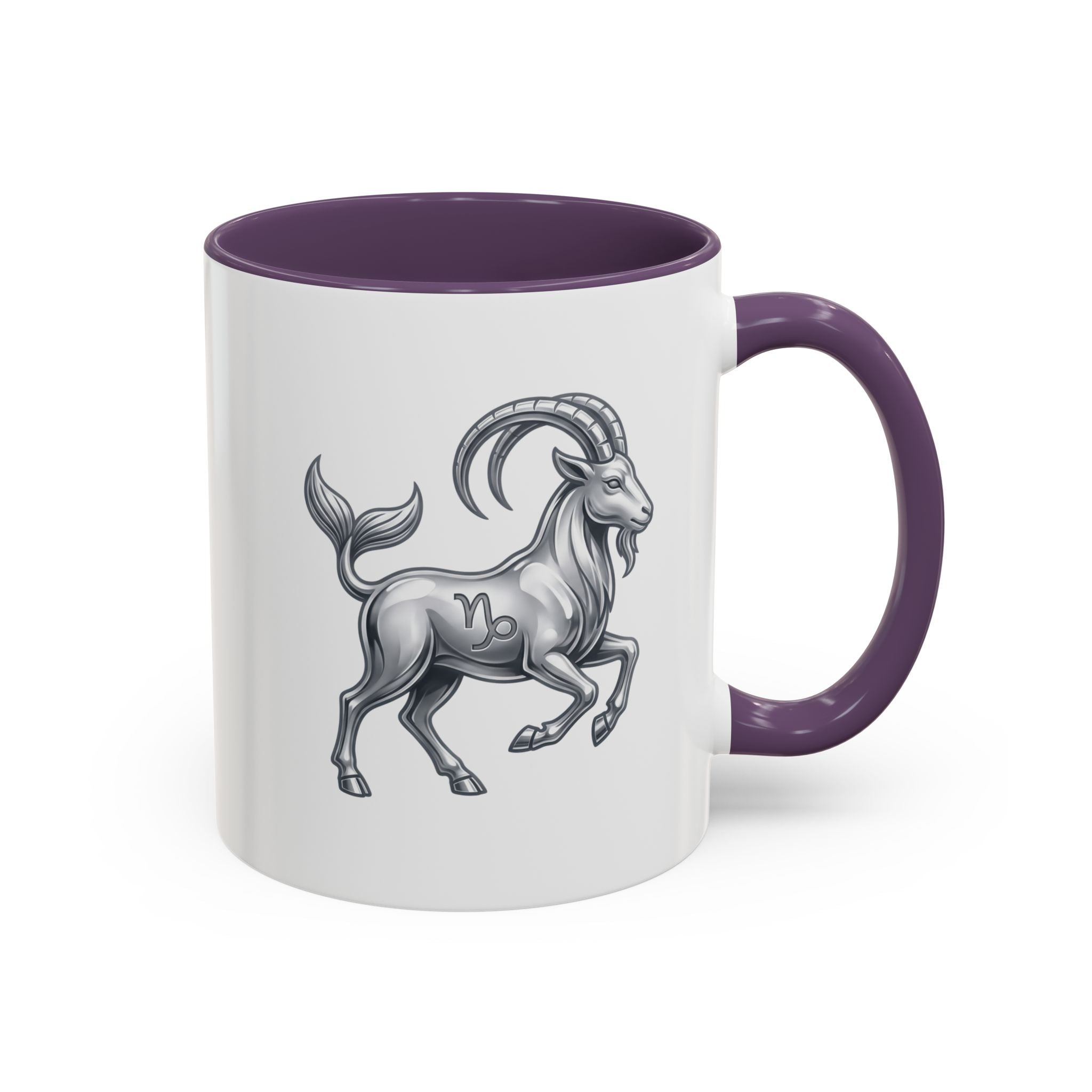 Capricorn Zodiac Accent Coffee Mug — Capricorn Goat Horoscope Gift