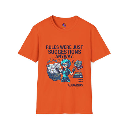 Aquarius Zodiac T‑Shirt — "Rules Were Just Suggestions Anyway" Graphic Tee