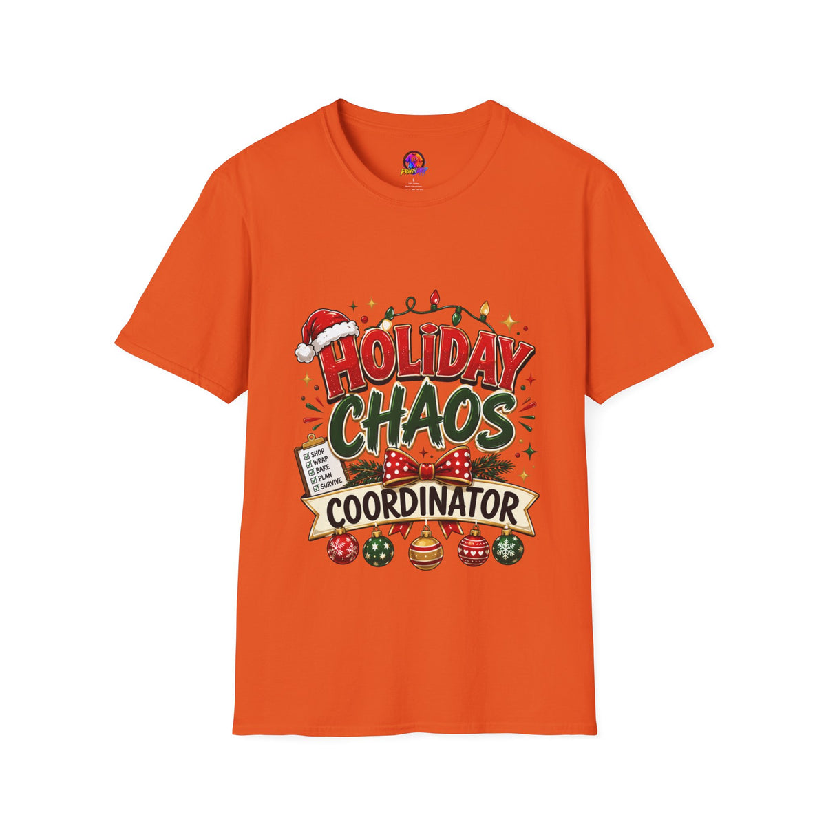 Holiday Chaos Coordinator T-Shirt — Funny Christmas Crew Tee