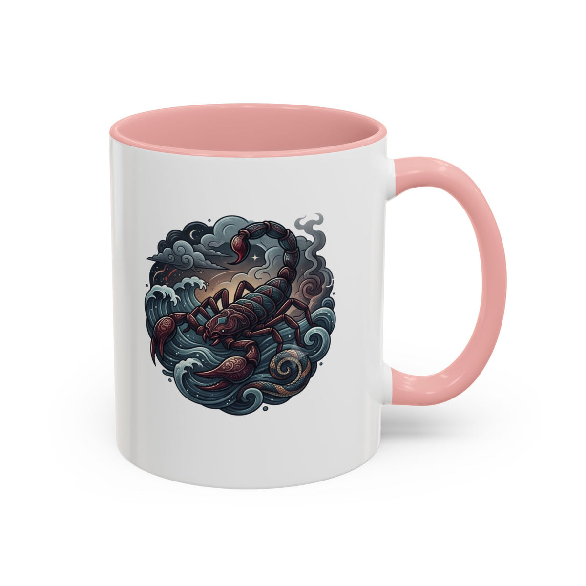 Scorpion Ocean Accent Coffee Mug – Nautical Tattoo-Style