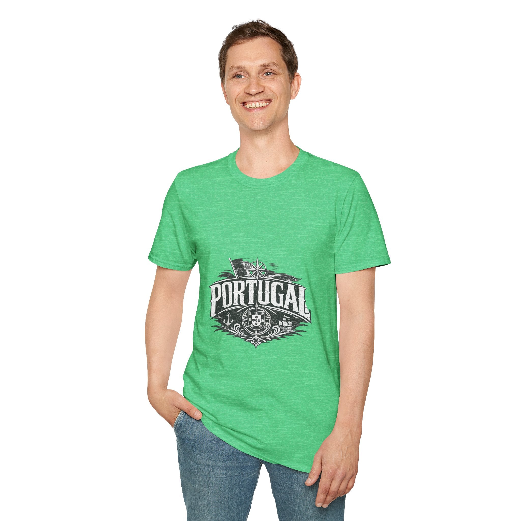 Portugal Vintage Compass T-Shirt — Nautical Travel Souvenir