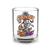 Candy Run Crew Glass Mug — Halloween Skeleton Trick-or-Treat 10oz