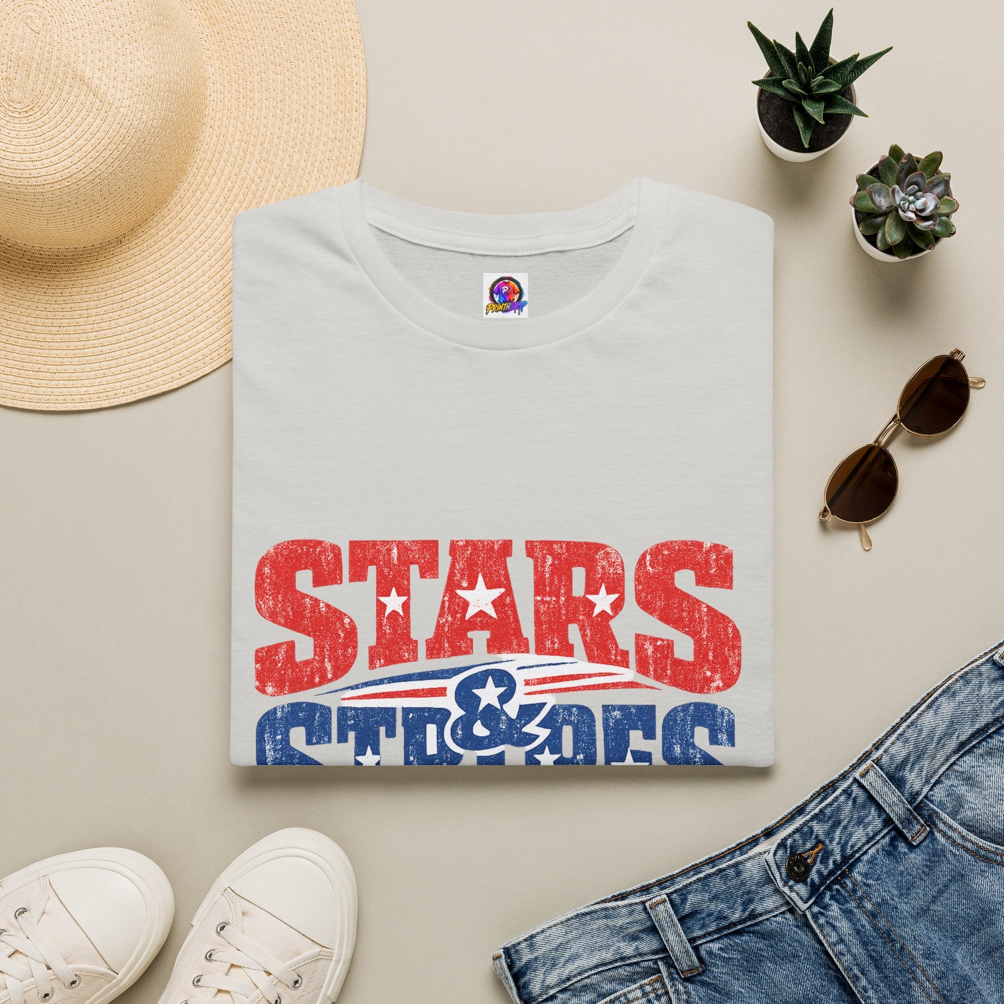 USA Stars & Stripes Forever T-Shirt — Patriotic Red White Blue Graphic Tee