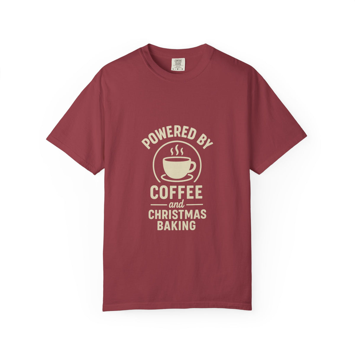 Christmas Baking T-Shirt — "Powered by Coffee and Christmas Baking"- Trending Now - October 2026