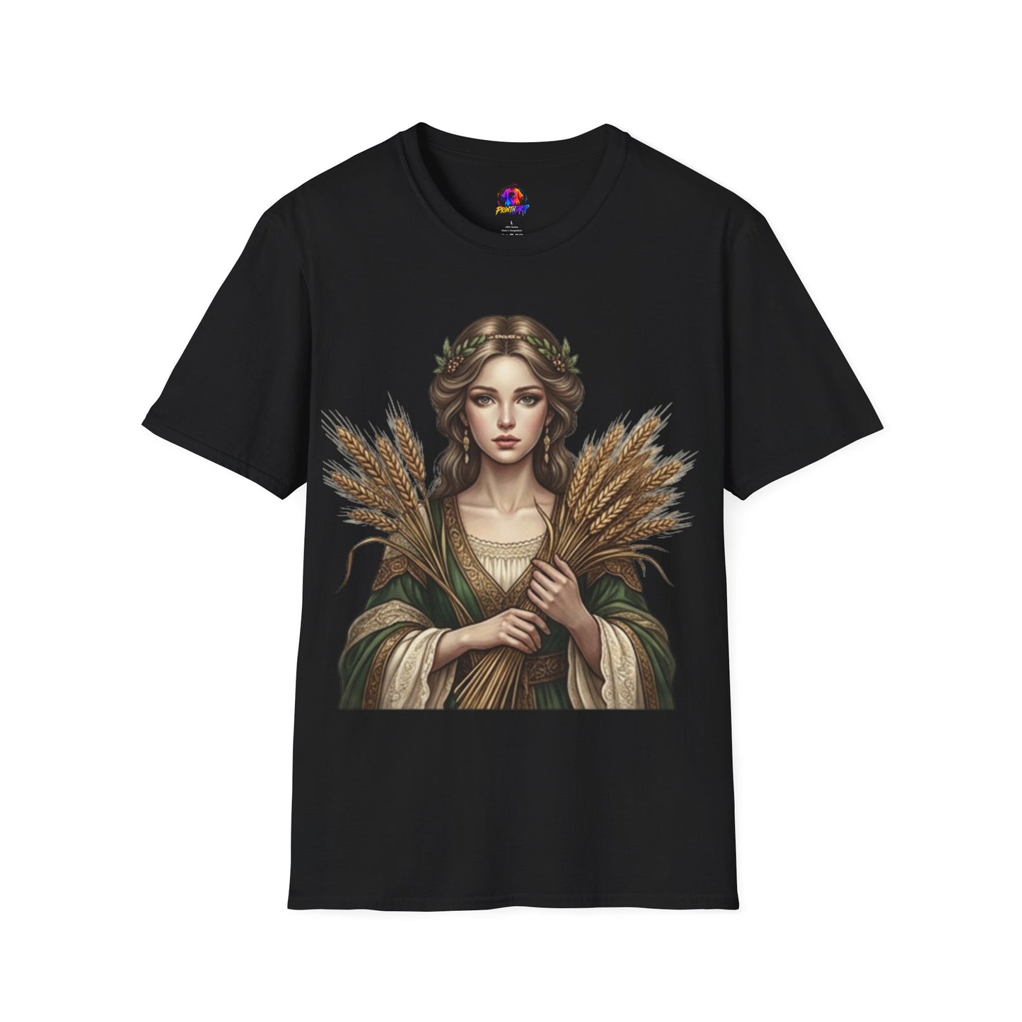 Goddess of Harvest T‑Shirt — Wheat Maiden Graphic Tee