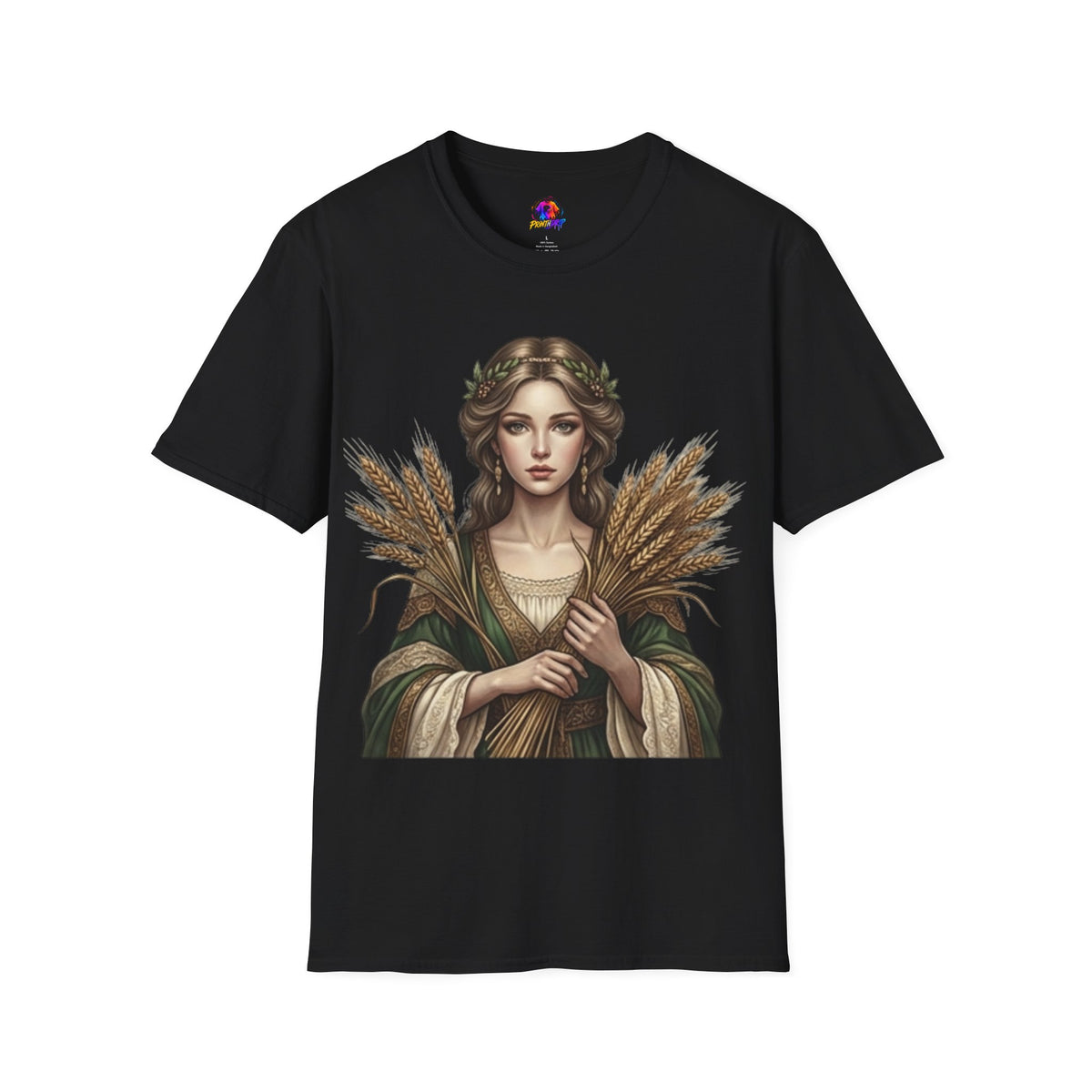 Goddess of Harvest T‑Shirt — Wheat Maiden Graphic Tee