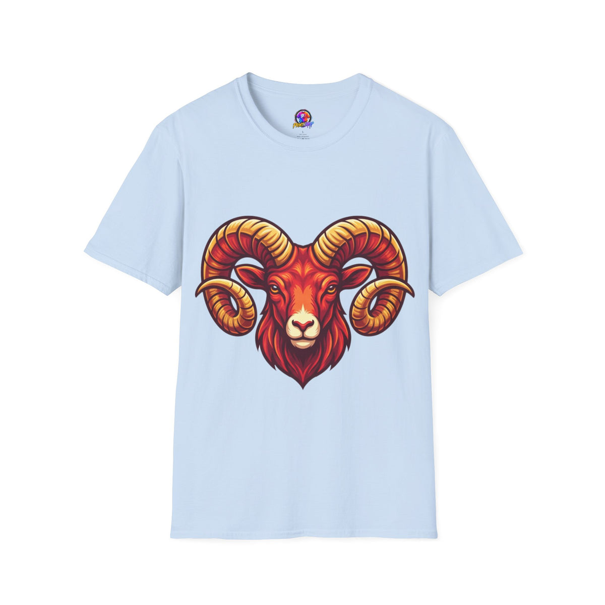 Aries Zodiac Ram Skull T-Shirt — Bold Goat Horn Graphic Tee (Aries/Zodiac)