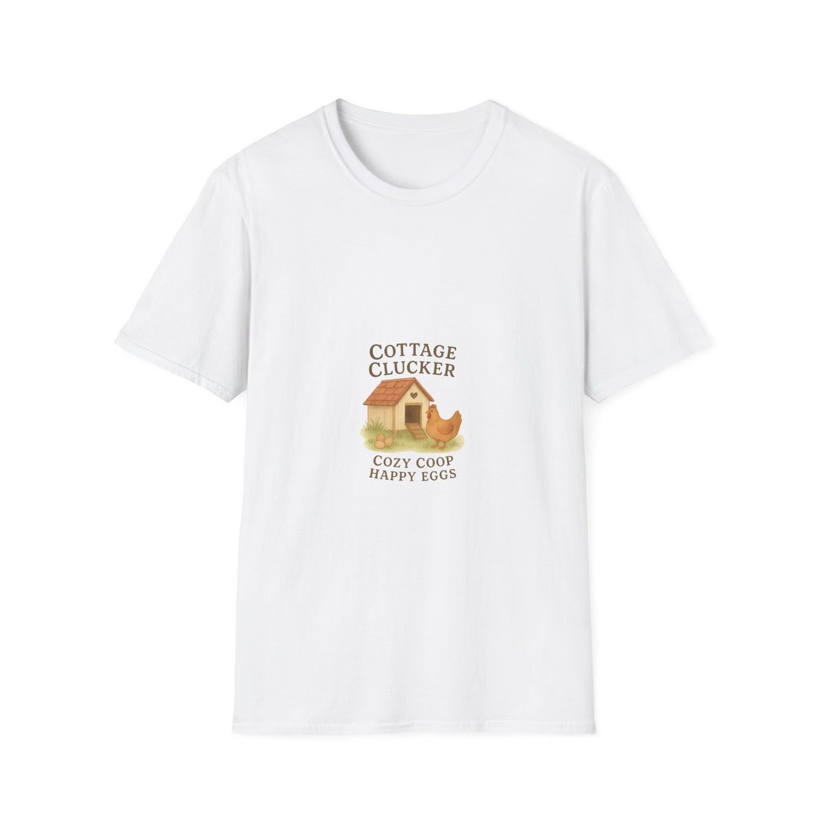 Cottage Clucker Cute Chicken Coop Tee - Farmhouse Aesthetic Graphic T-Shirt - Trending Now - September 2026