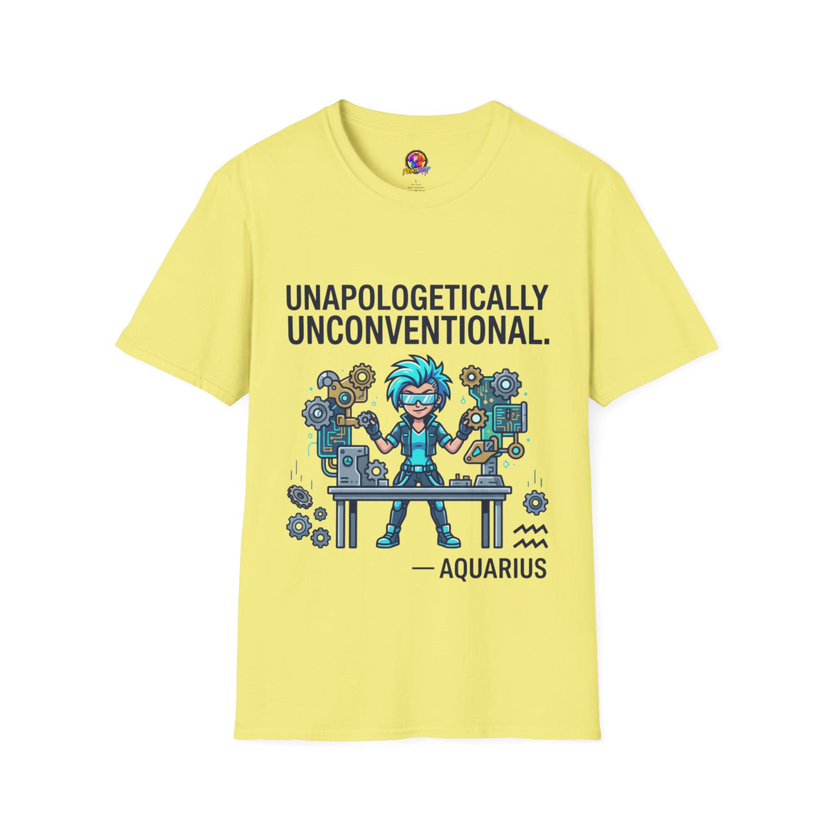 Unapologetically Unconventional T-Shirt — Quirky Steampunk Inventor Graphic Tee