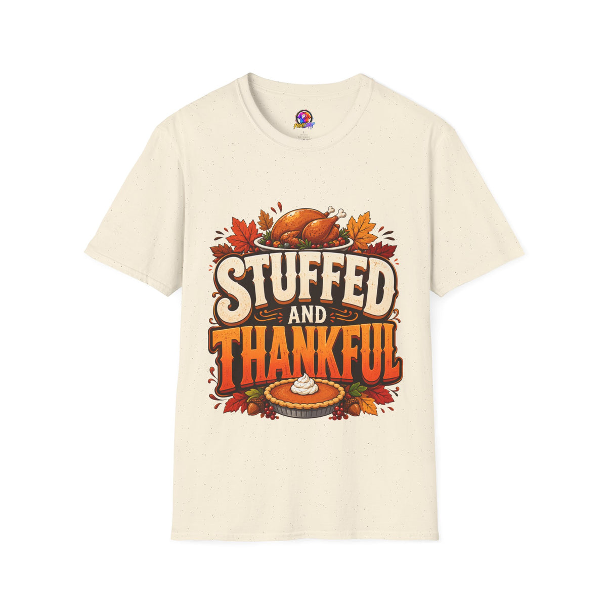 Thanksgiving T-Shirt — "Stuffed and Thankful" Turkey Design