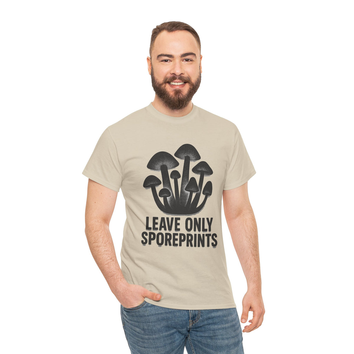 Mushroom Tee — "Leave Only Sporeprints" Eco Nature Graphic Shirt - Trending Now - August 2026