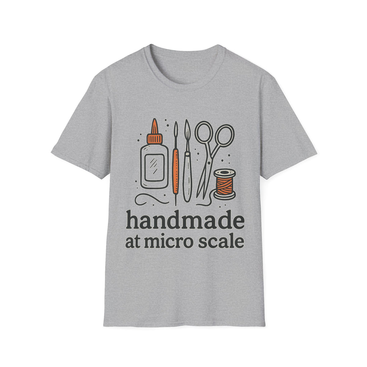 "Handmade At Micro-Scale" Minimalist Crafting Tool Tee - Cute Hobbyist Miniature Maker White T-Shirt - Trending Now - September 2026