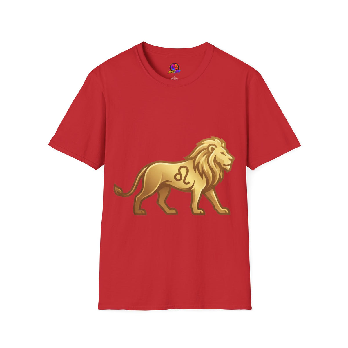 Leo Zodiac Lion T-Shirt — Gold Astrology Tee for Leo Birthdays & Zodiac Fans