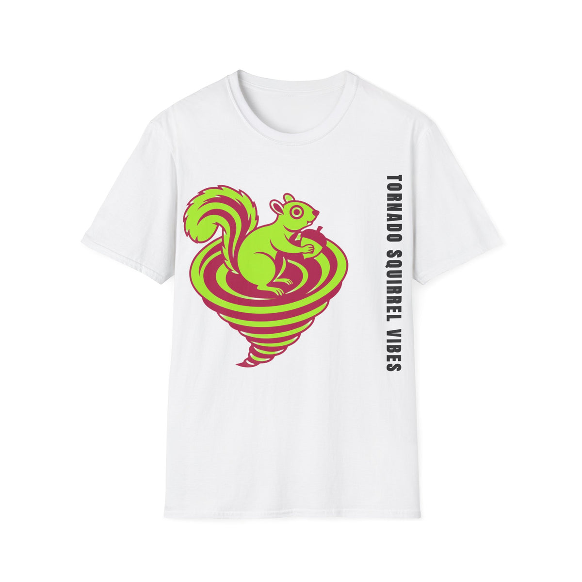 Squirrel Tornado T‑Shirt — Neon Retro Squirrel Whirl Graphic Tee - Trending Now - September 2026
